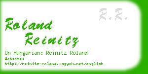 roland reinitz business card